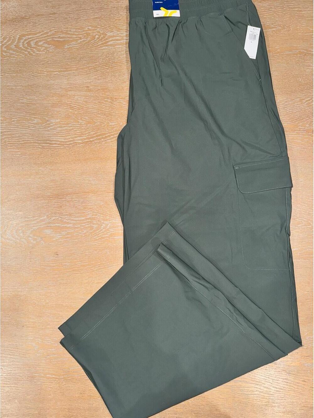 Old Navy SleekTech Cargo Pants SIZE XL NWT Olive Green Elastic Waist